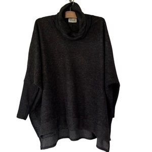 Cherish dark grey turtle neck bat wing sleeved pull over.